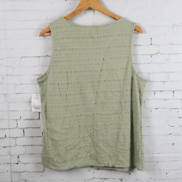 CROFT & BARROW LIGHT GREEN SLEEVELESS ROUND NECK TANK TOP SIZE XL NWT - Picture 6 of 6
